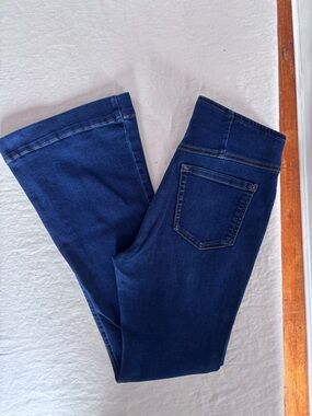 Women’s INC Denim High Rise Pull On Flare Dark Wash Size 6/28